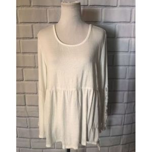 NWT Style & Co Top Tunic Lace Sleeve Flowy